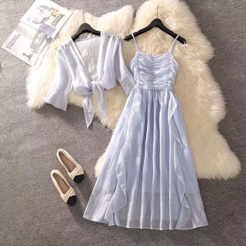 Suspender Dress: Vacation, Slimming, Stunning Two-piece Set for Women