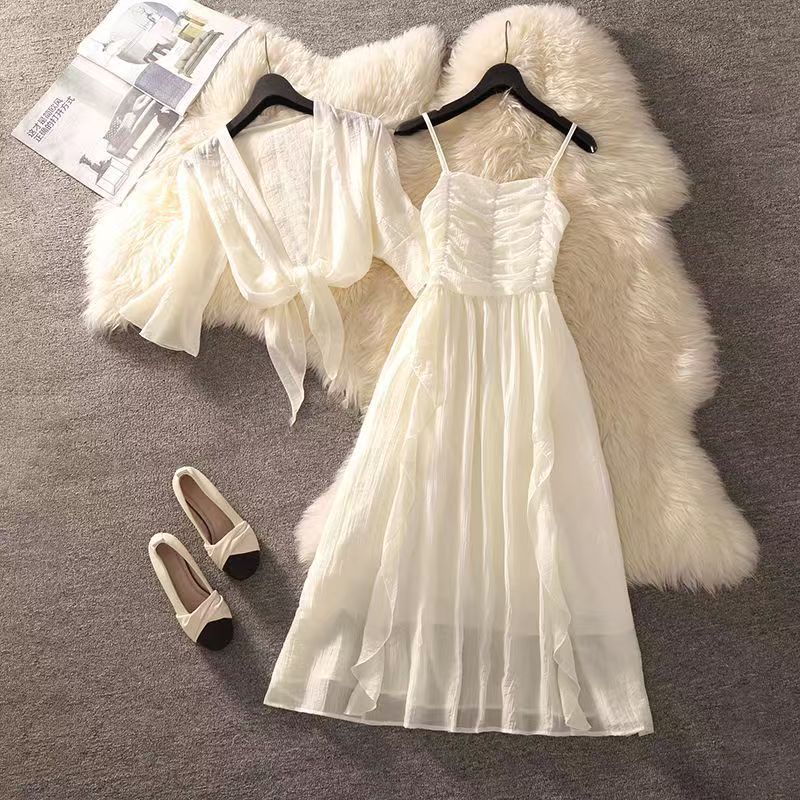 Suspender Dress: Vacation, Slimming, Stunning Two-piece Set for Women
