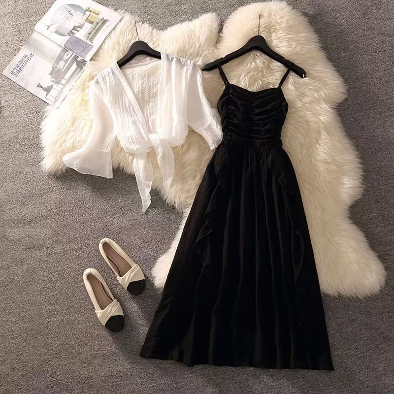 Suspender Dress: Vacation, Slimming, Stunning Two-piece Set for Women