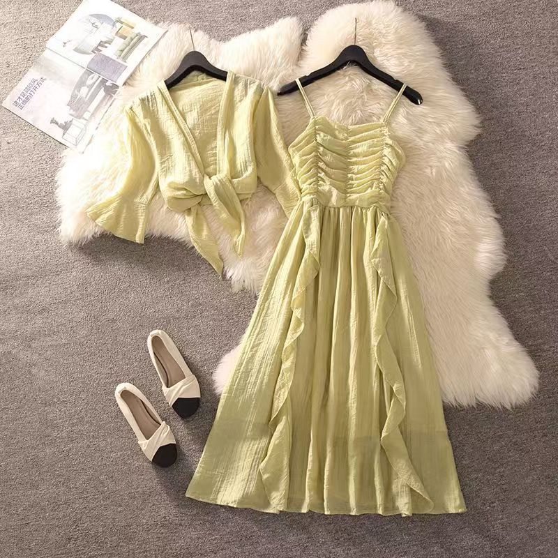 Suspender Dress: Vacation, Slimming, Stunning Two-piece Set for Women